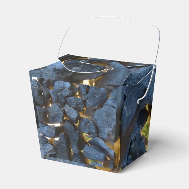 Dalmatian Stone Wall Texture Favor Boxes (Front Side)