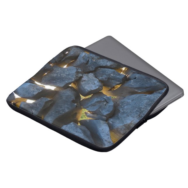 Dalmatian Stone Wall Texture Laptop Sleeve (Front Top)