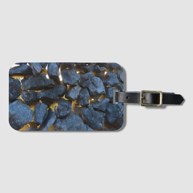 Dalmatian Stone Wall Texture Luggage Tag (Front Horizontal)