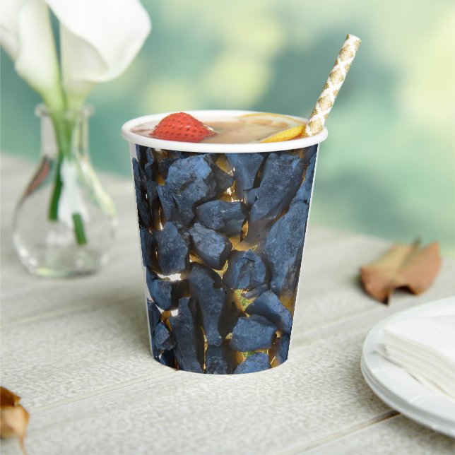 Dalmatian Stone Wall Texture Paper Cups (Insitu)