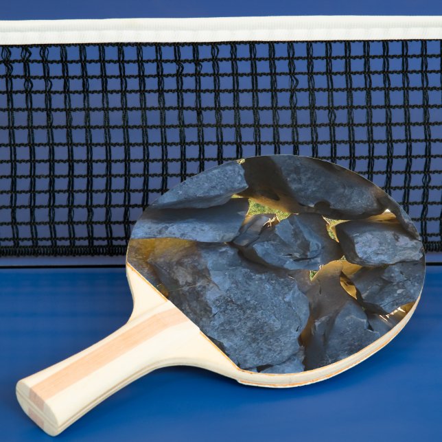 Dalmatian Stone Wall Texture Ping Pong Paddle (Insitu)