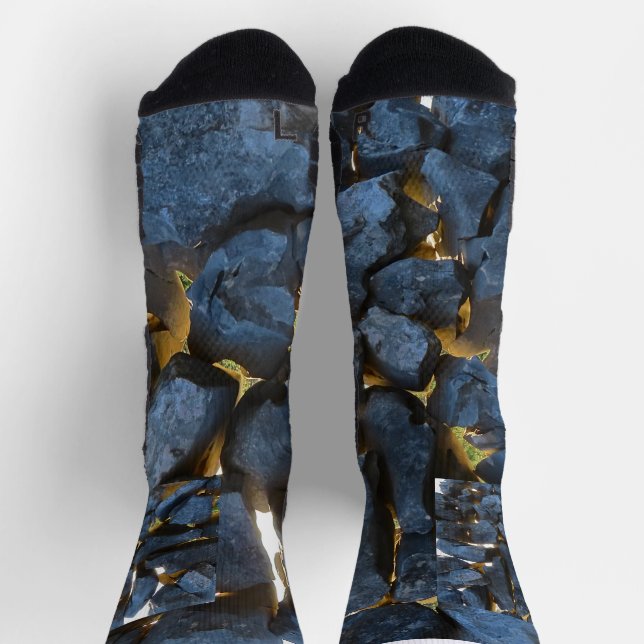 Dalmatian Stone Wall Texture Socks (Top)