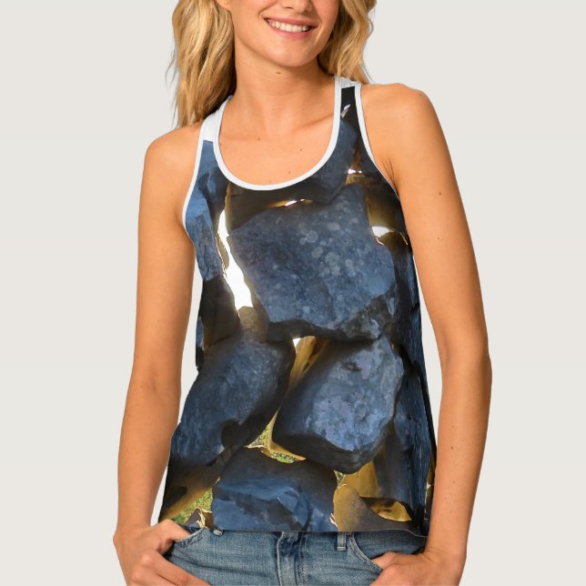 Dalmatian Stone Wall Texture Tank Top (Front)