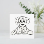 Dalmatian stuffed dog drawing outline simple black (Standing Front)