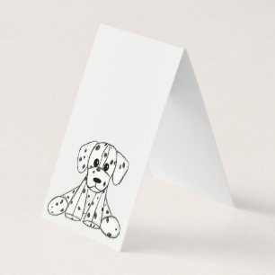 Dalmatian stuffed dog drawing outline simple black