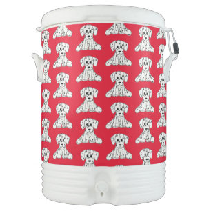 Dalmatian stuffed dog drawing outline simple black beverage cooler