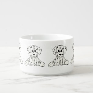Dalmatian stuffed dog drawing outline simple black bowl