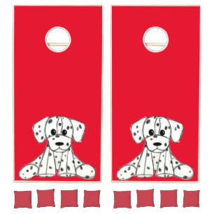 Dalmatian stuffed dog drawing outline simple black cornhole set