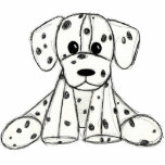 Dalmatian stuffed dog drawing outline simple black cutout<br><div class="desc">Based on a stuffed dog I had as a kid this adorable Dalmatian is too cute! Perfect for the dog / Dalmatian lover. Also great for kids!</div>
