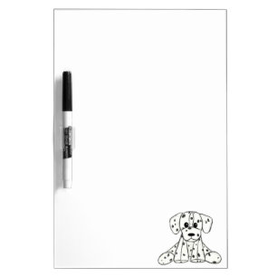 Dalmatian stuffed dog drawing outline simple black dry erase board