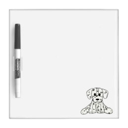 Dalmatian stuffed dog drawing outline simple black dry erase board