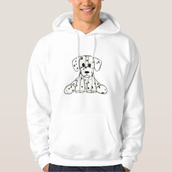 Dalmatian Stuffed Dog Drawing Outline Simple Black Hoodie by CharmedPix at Zazzle