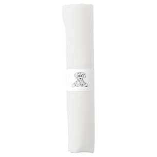 Dalmatian stuffed dog drawing outline simple black napkin bands