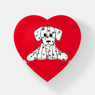 Dalmatian stuffed dog drawing outline simple black paperweight