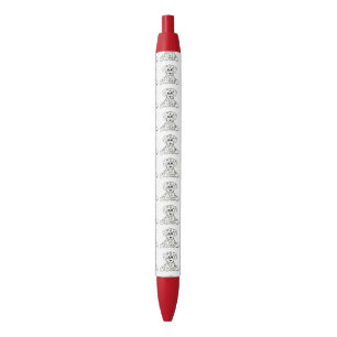 Dalmatian stuffed dog drawing outline simple black pen