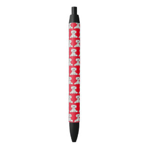 Dalmatian stuffed dog drawing outline simple black pen