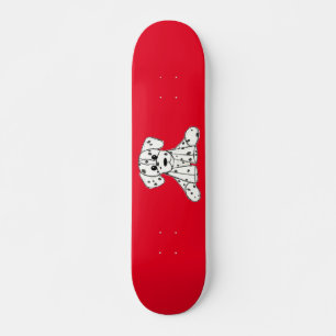 Dalmatian stuffed dog drawing outline simple black skateboard
