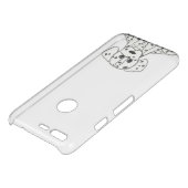 Dalmatian stuffed dog drawing outline simple black uncommon google pixel case (Top)