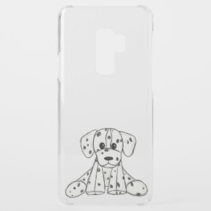 Dalmatian stuffed dog drawing outline simple black uncommon samsung galaxy s9 plus case