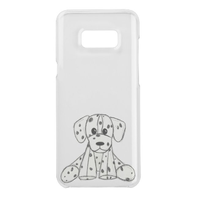 Dalmatian stuffed dog drawing outline simple black uncommon samsung galaxy case (Back)