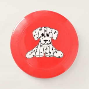 Dalmatian stuffed dog drawing outline simple black Wham-O frisbee