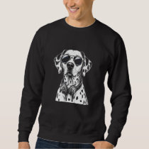 Dalmatian Sunglasses & Music Headphones, Dog Gangs Sweatshirt