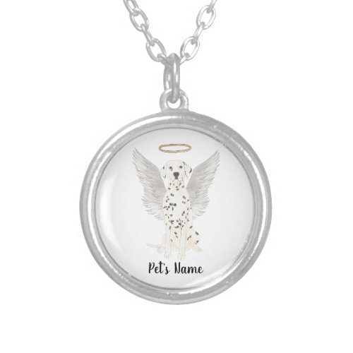 Dalmatian Sympathy Memorial Silver Plated Necklace