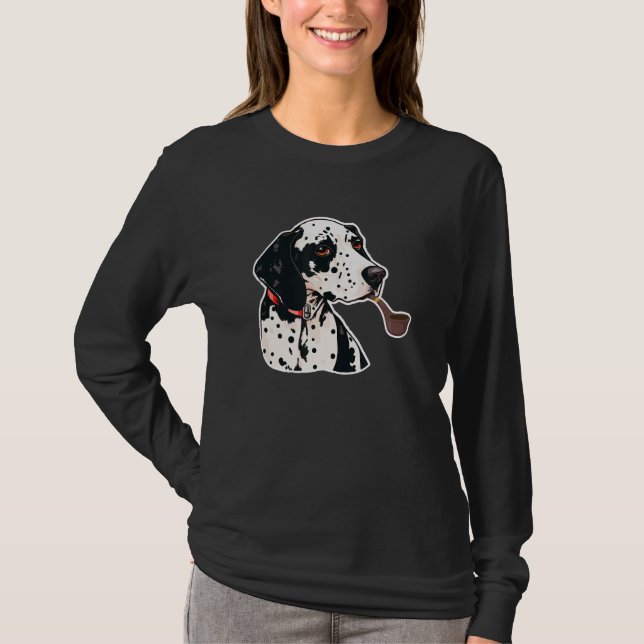 Dalmatian Tabacco Dalmatian Mom Dad Dog T-Shirt (Front)