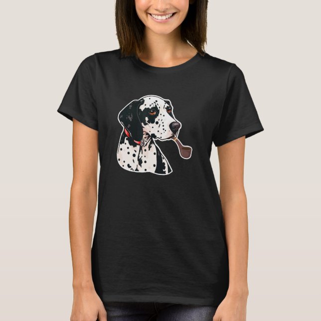 Dalmatian Tabacco Dalmatian Mom Dad Dog T-Shirt (Front)