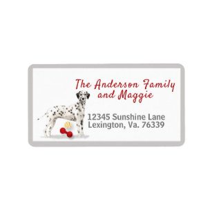 Personalized Address Labels Row of Dalmatians Buy 3 get 1 free c 747 