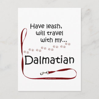 Dalmatian Travel Leash Postcard