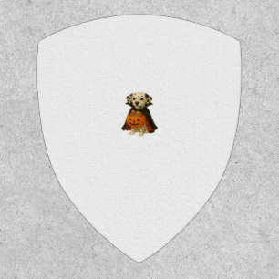 Dalmatian Trick-or-Treat Halloween Dog with Pumpki Patch