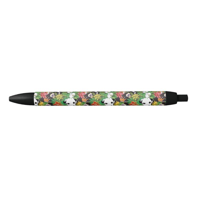 Dalmatian Tropical Floral Jungle Dog Dalmation Pen (Front)
