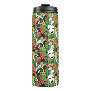 Dalmatian Tropical Floral Jungle Dog Dalmation Thermal Tumbler