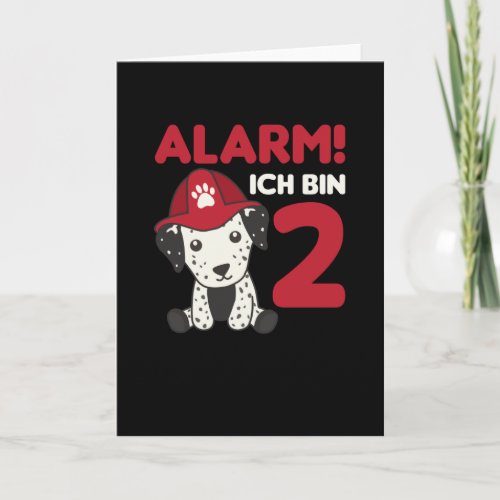 Dalmatian Two Two Year Old Fire Brigade Card