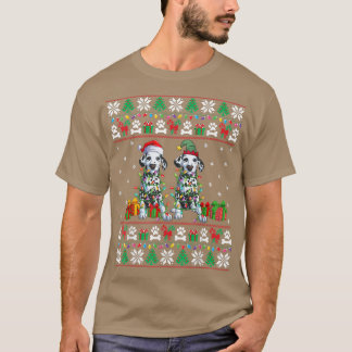 Dalmatian Ugly Christmas Sweater Dalmatian Dog Lig
