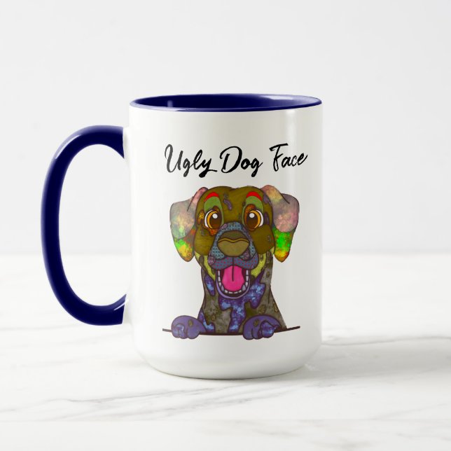 Dalmatian ugly dog face mug (Left)