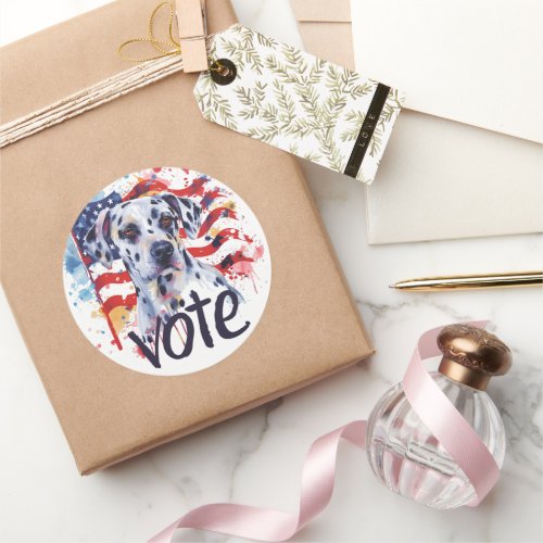 Dalmatian US Elections Vote for Paws_itive Change Classic Round Sticker