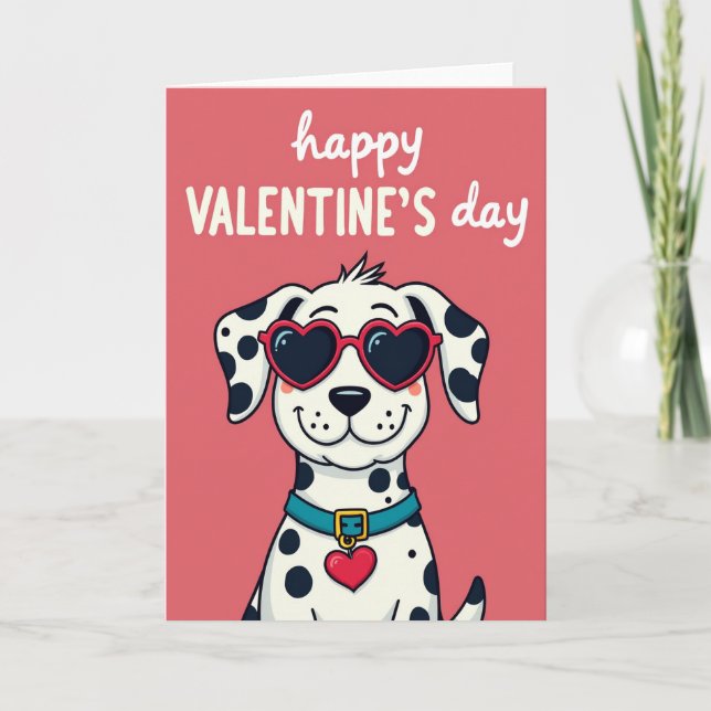 Dalmatian Valentines Day Card (Front)
