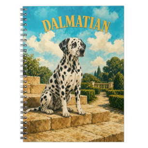 Dalmatian, Vintage Watercolor Dog Art Notebook