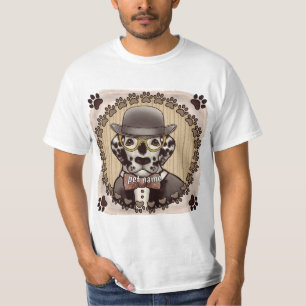 Dalmatian wearing glasses t-shirt