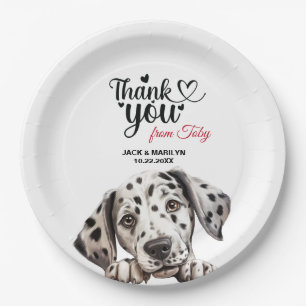 Dalmatian Wedding Thank You Paper Plates