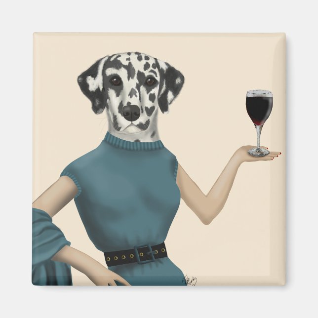 Dalmatian Wine Snob Magnet (Front)
