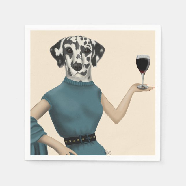 Dalmatian Wine Snob Napkins (Front)