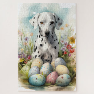 Dalmatian with Easter Eggs Jigsaw Puzzle