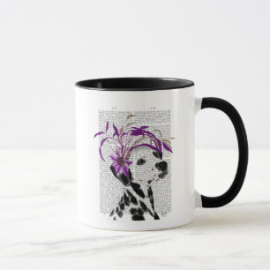 Dalmatian With Purple Fascinator Mug