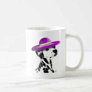 Dalmatian With Purple Wide Brimmed Hat Coffee Mug