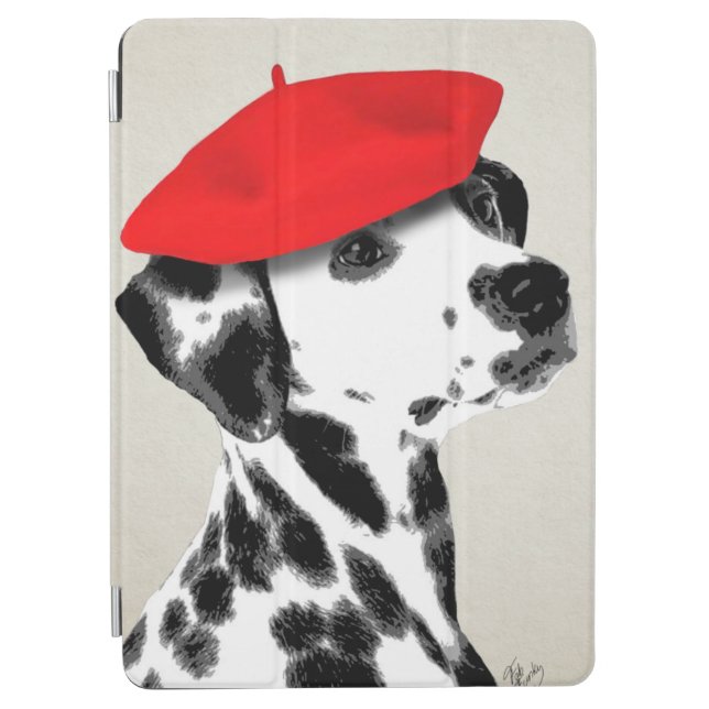 Dalmatian With Red Beret iPad Air Cover (Front)