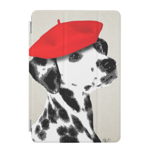 Dalmatian With Red Beret iPad Mini Cover (Front)