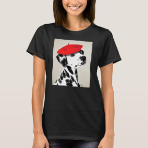Dalmatian With Red Beret T-Shirt